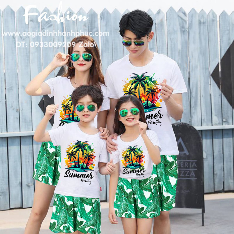 Bộ Áo Quần gia đình đi biển đẹp 0982